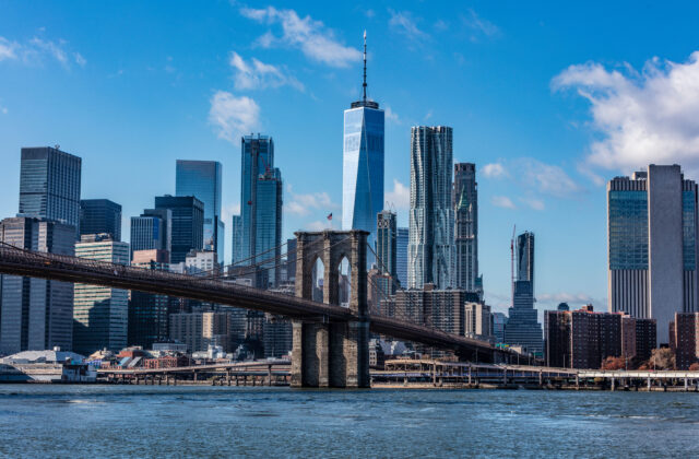 Brooklyn Bridge And New York CitySkyline