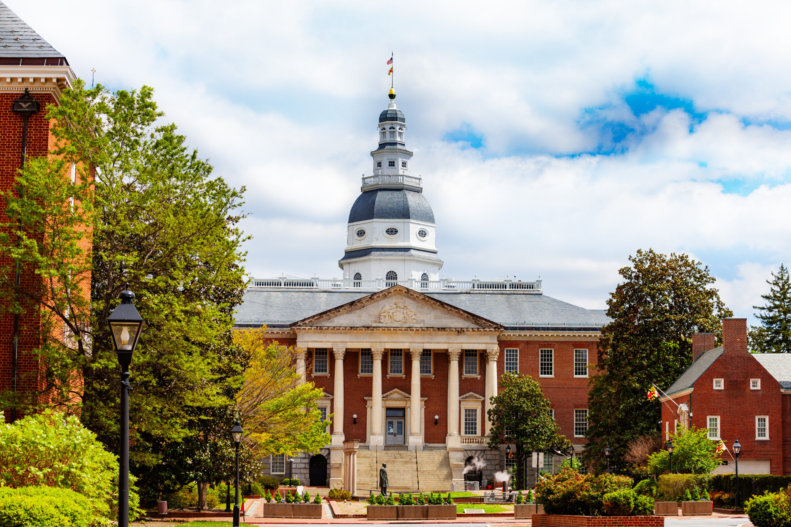 Maryland State House Capitol Building From Bladen